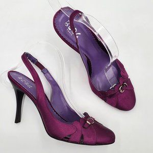 BCBG Paris Sling Back Satin Heels